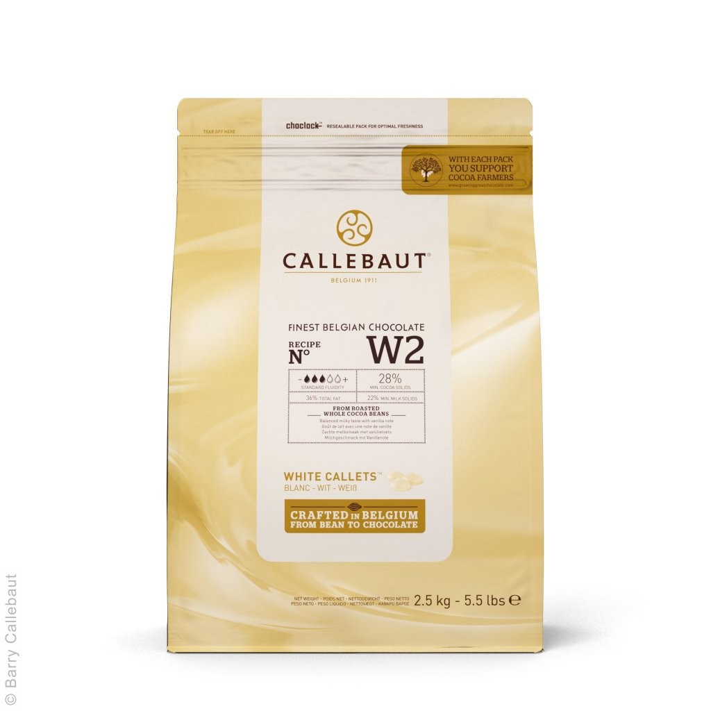 Čokoláda Bílá Callebault W2 28% kakao